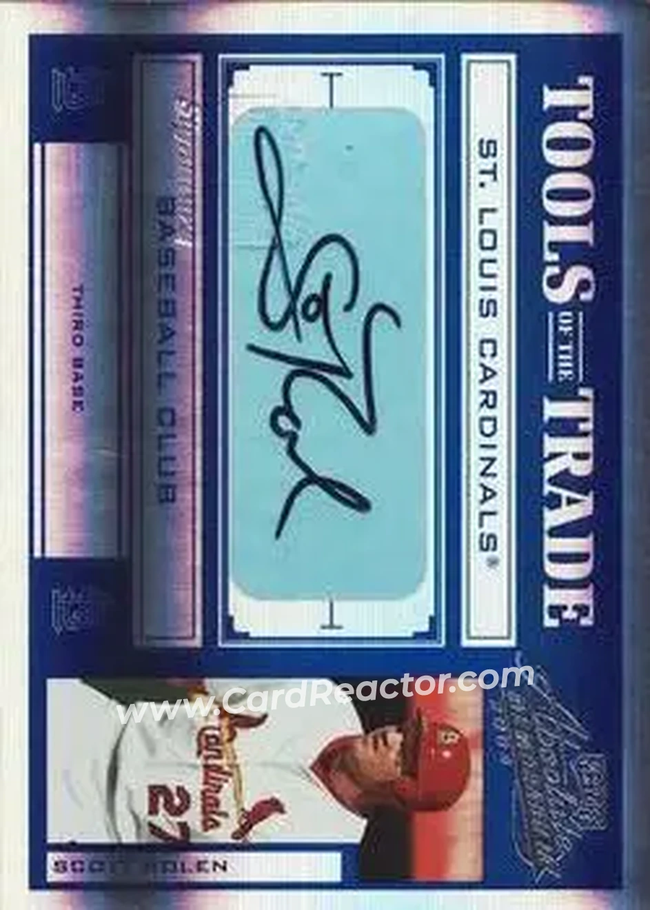 2004 Playoff Absolute Memorabilia - Tools of the Trade Signature Blue Spectrum #TT-135 - Scott Rolen - St. Louis Cardinals - Front