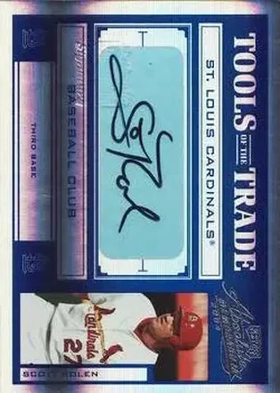 2004 Playoff Absolute Memorabilia - Tools of the Trade Signature Blue Spectrum #TT-135 - Scott Rolen - St. Louis Cardinals