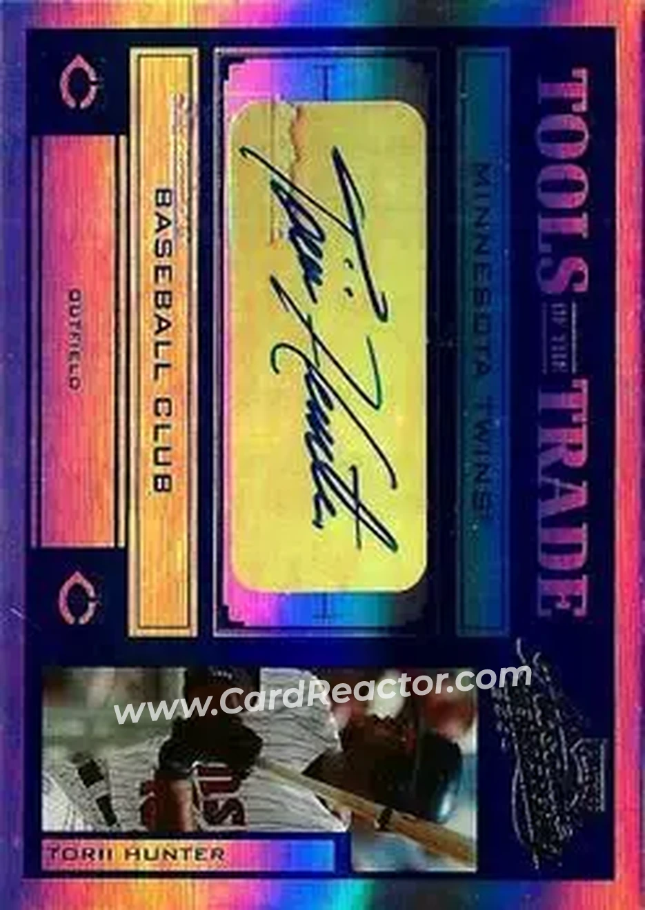 2004 Playoff Absolute Memorabilia - Tools of the Trade Signature Blue Spectrum #TT-145 - Torii Hunter - Minnesota Twins - Front