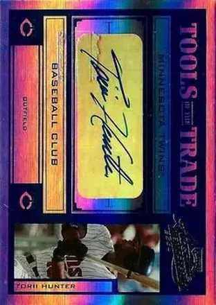 2004 Playoff Absolute Memorabilia - Tools of the Trade Signature Blue Spectrum #TT-145 - Torii Hunter - Minnesota Twins