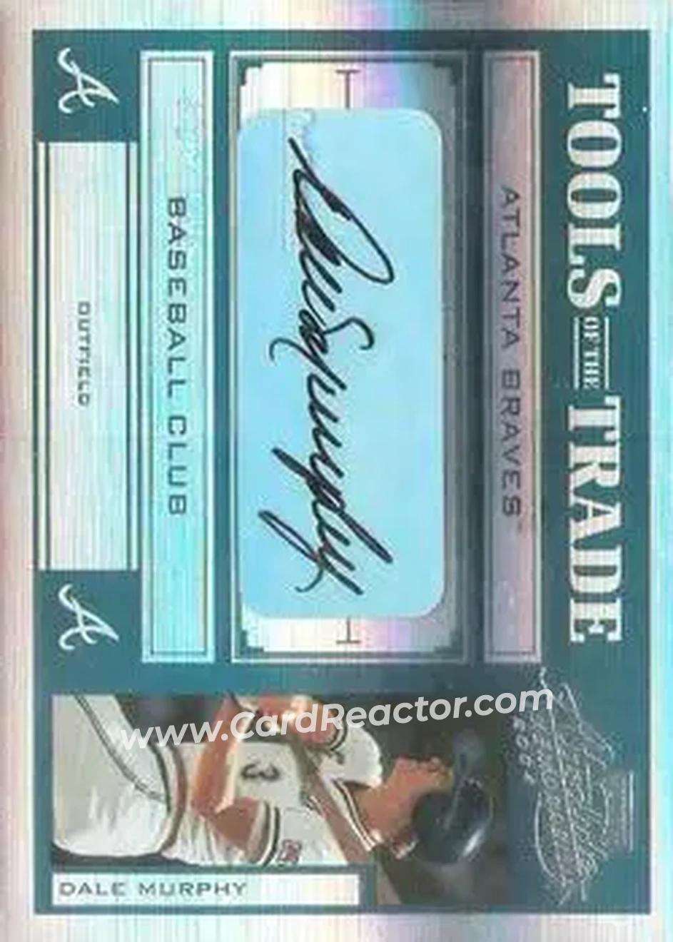 2004 Playoff Absolute Memorabilia - Tools of the Trade Signature Green Spectrum #TT-36 - Dale Murphy - Atlanta Braves - Front