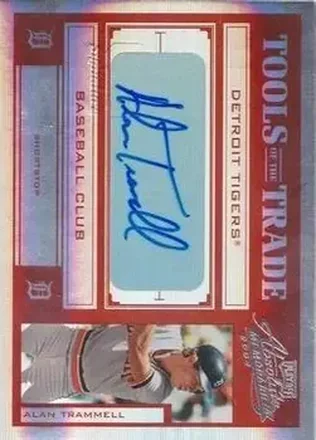 2004 Playoff Absolute Memorabilia - Tools of the Trade Signature Red Spectrum #TT-3 - Alan Trammell - Detroit Tigers