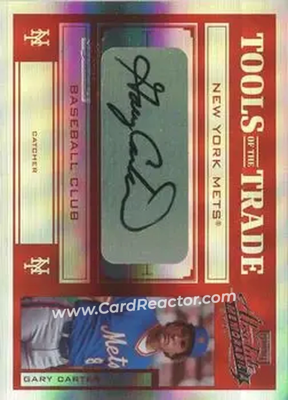 2004 Playoff Absolute Memorabilia - Tools of the Trade Signature Red Spectrum #TT-51 - Gary Carter - New York Mets - Front