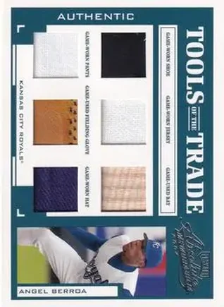 2004 Playoff Absolute Memorabilia - Tools of the Trade Material Six #TT-15 - Angel Berroa - Kansas City Royals