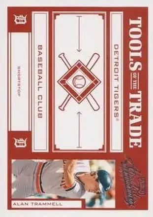2004 Playoff Absolute Memorabilia - Tools of the Trade Red #TT-3 - Alan Trammell - Detroit Tigers