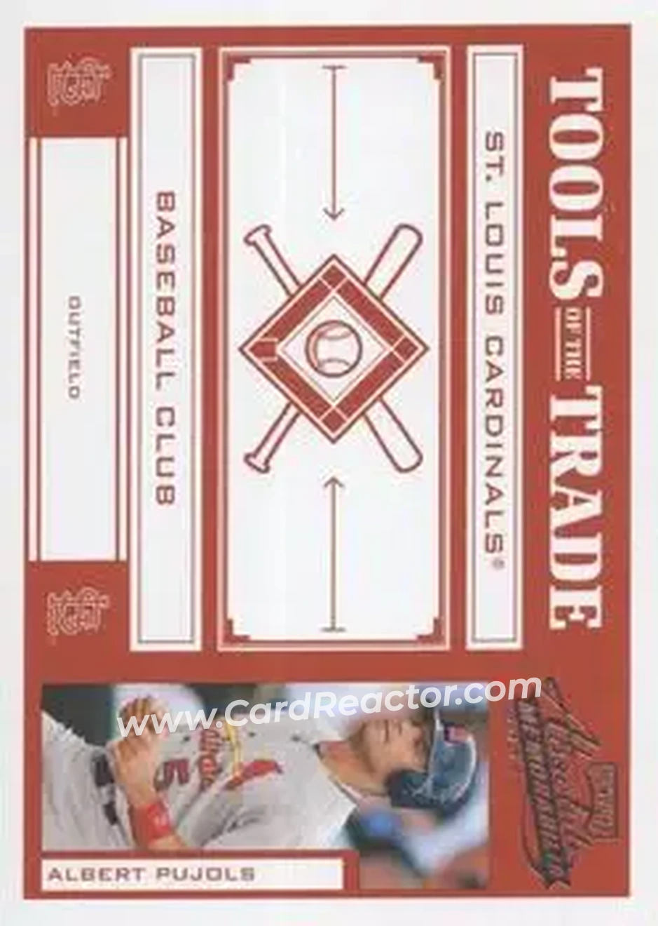 2004 Playoff Absolute Memorabilia - Tools of the Trade Red #TT-5 - Albert Pujols - St. Louis Cardinals - Front