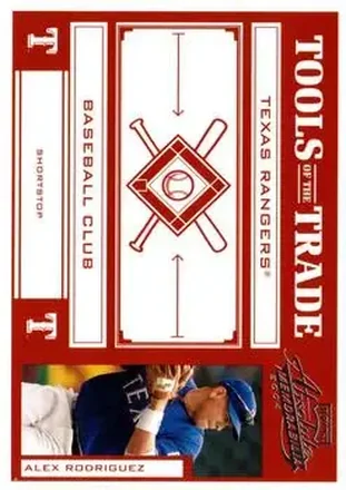 2004 Playoff Absolute Memorabilia - Tools of the Trade Red #TT-8 - Alex Rodriguez - Texas Rangers