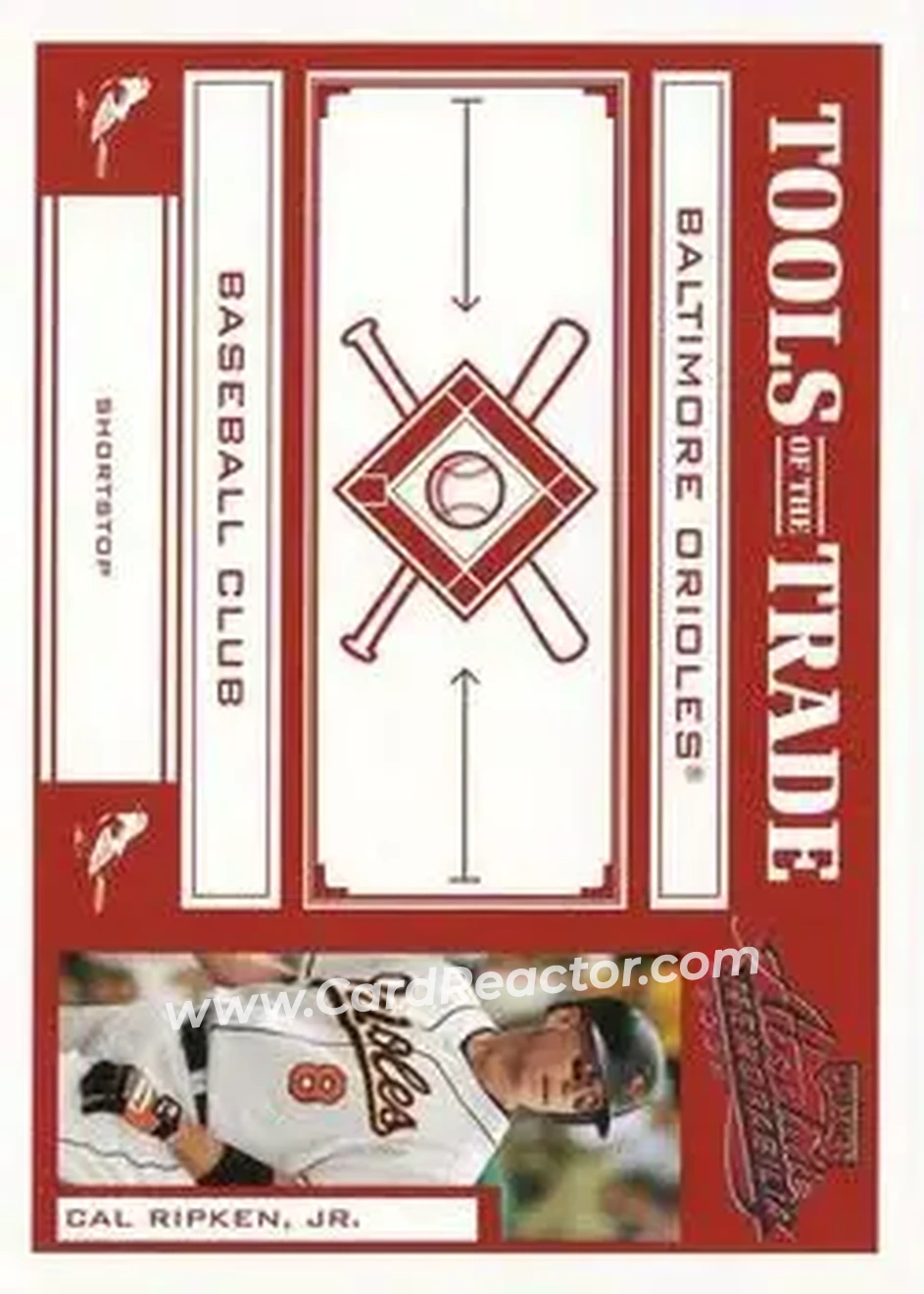2004 Playoff Absolute Memorabilia - Tools of the Trade Red #TT-23 - Cal Ripken - Baltimore Orioles - Front
