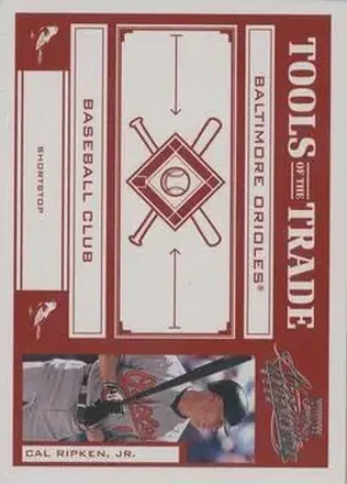2004 Playoff Absolute Memorabilia - Tools of the Trade Red #TT-25 - Cal Ripken - Baltimore Orioles