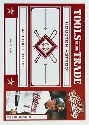 2004 Playoff Absolute Memorabilia - Tools of the Trade Red #TT-32 - Craig Biggio - Houston Astros