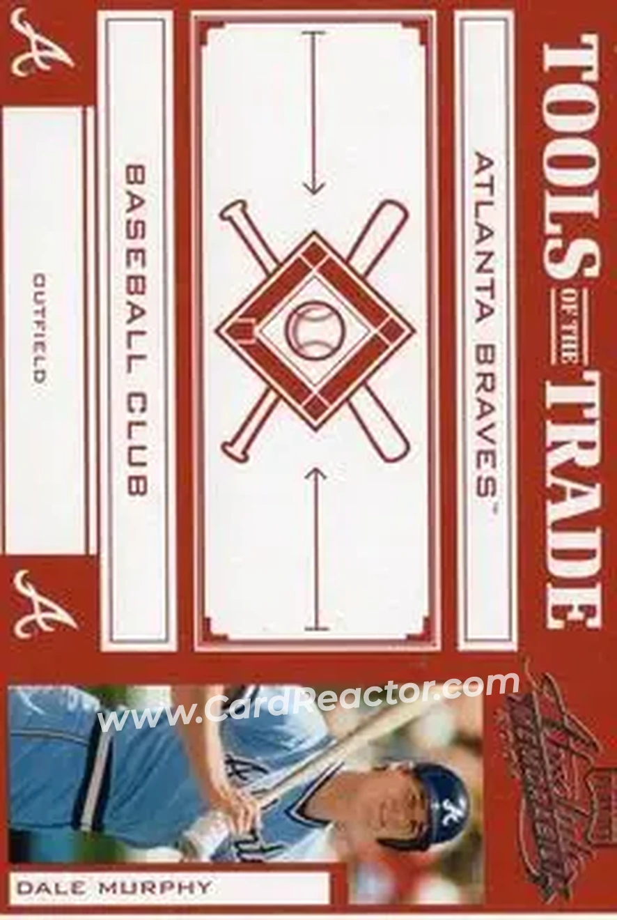 2004 Playoff Absolute Memorabilia - Tools of the Trade Red #TT-37 - Dale Murphy - Atlanta Braves - Front