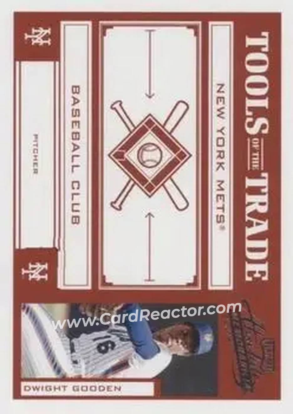 2004 Playoff Absolute Memorabilia - Tools of the Trade Red #TT-45 - Dwight Gooden - New York Mets - Front 2004 Playoff Absolute Memorabilia - Tools of the Trade Red #TT-45 - Dwight Gooden - New York Mets - Front