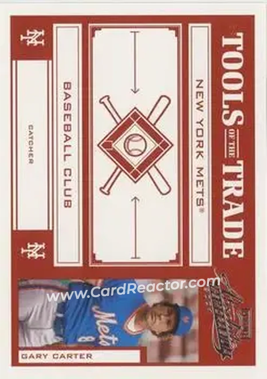 2004 Playoff Absolute Memorabilia - Tools of the Trade Red #TT-51 - Gary Carter - New York Mets - Front
