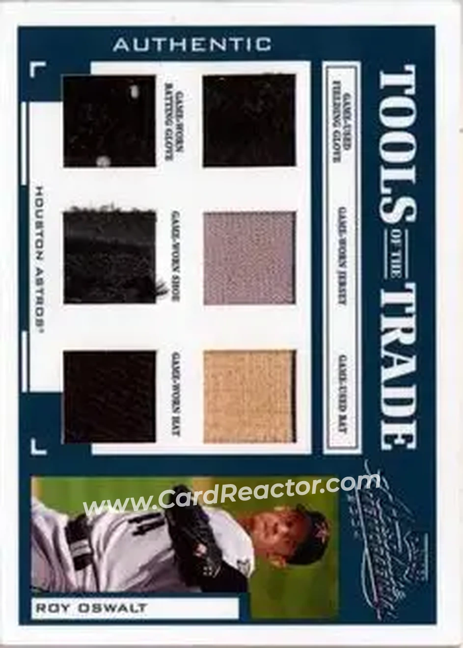 2004 Playoff Absolute Memorabilia - Tools of the Trade Material Six #TT-130 - Roy Oswalt - Houston Astros - Front