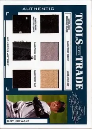 2004 Playoff Absolute Memorabilia - Tools of the Trade Material Six #TT-130 - Roy Oswalt - Houston Astros