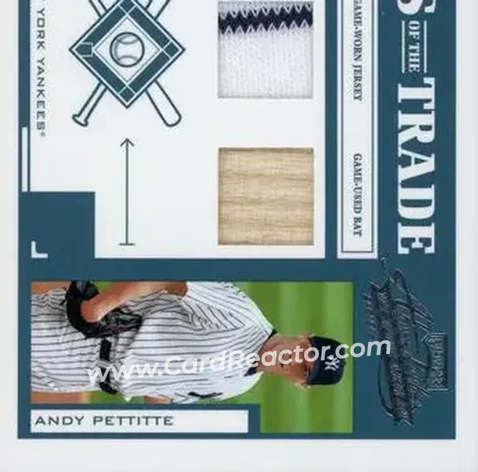 2004 Playoff Absolute Memorabilia - Tools of the Trade Material Trio #TT-13 - Andy Pettitte - New York Yankees - Front