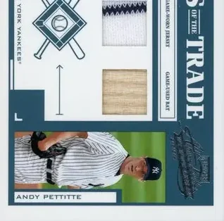 2004 Playoff Absolute Memorabilia - Tools of the Trade Material Trio #TT-13 - Andy Pettitte - New York Yankees
