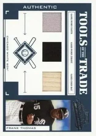 2004 Playoff Absolute Memorabilia - Tools of the Trade Material Trio #TT-49 - Frank Thomas - Chicago White Sox