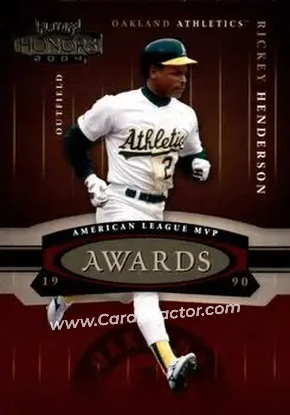 2004 Playoff Honors - Awards #A-6 - Rickey Henderson - Oakland Athletics - Front