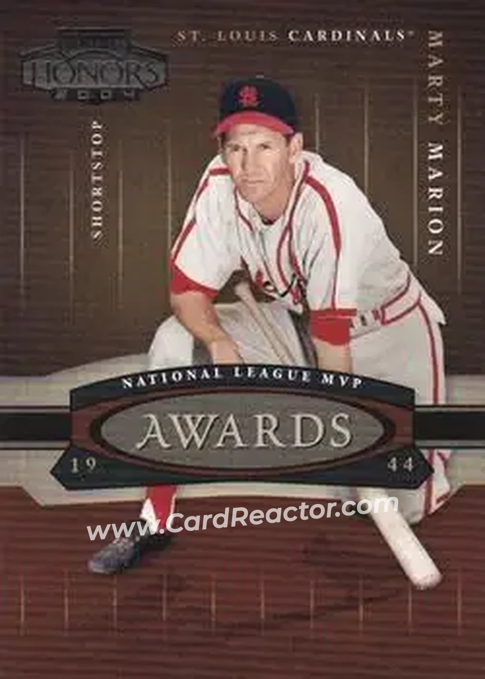 2004 Playoff Honors - Awards #A-8 - Marty Marion - St. Louis Cardinals - Front