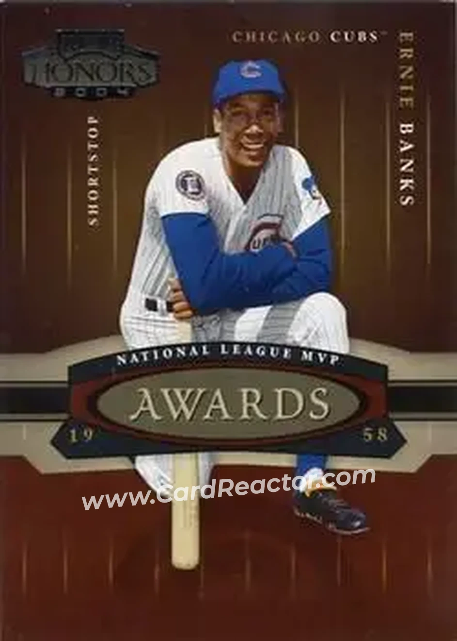 2004 Playoff Honors - Awards #A-9 - Ernie Banks - Chicago Cubs - Front 2004 Playoff Honors - Awards #A-9 - Ernie Banks - Chicago Cubs - Front