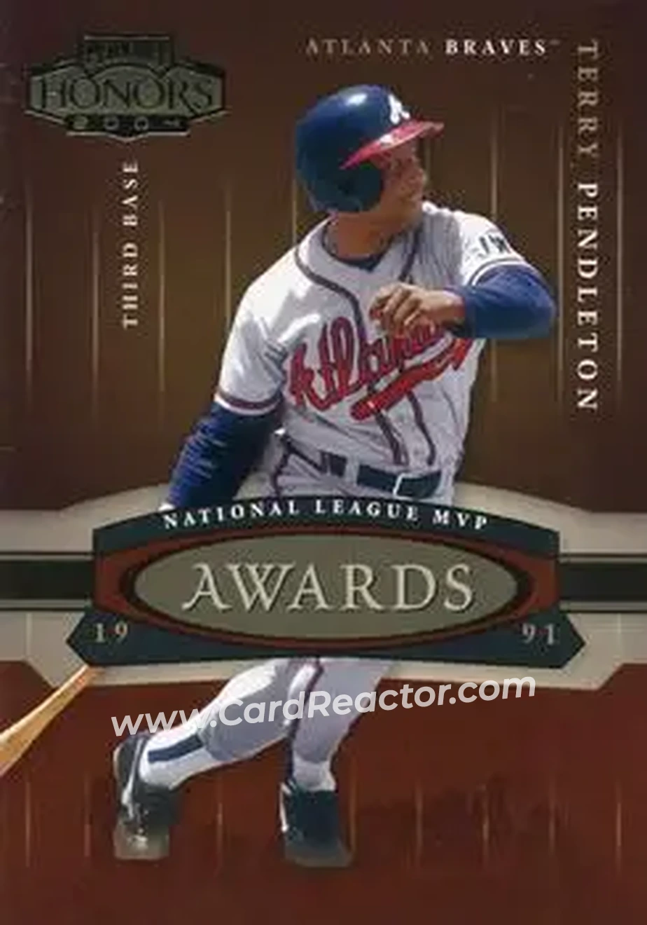 2004 Playoff Honors - Awards #A-11 - Terry Pendleton - Atlanta Braves - Front