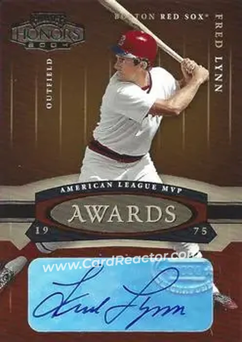 2004 Playoff Honors - Awards Signature #A-2 - Fred Lynn - Boston Red Sox - Front 2004 Playoff Honors - Awards Signature #A-2 - Fred Lynn - Boston Red Sox - Front