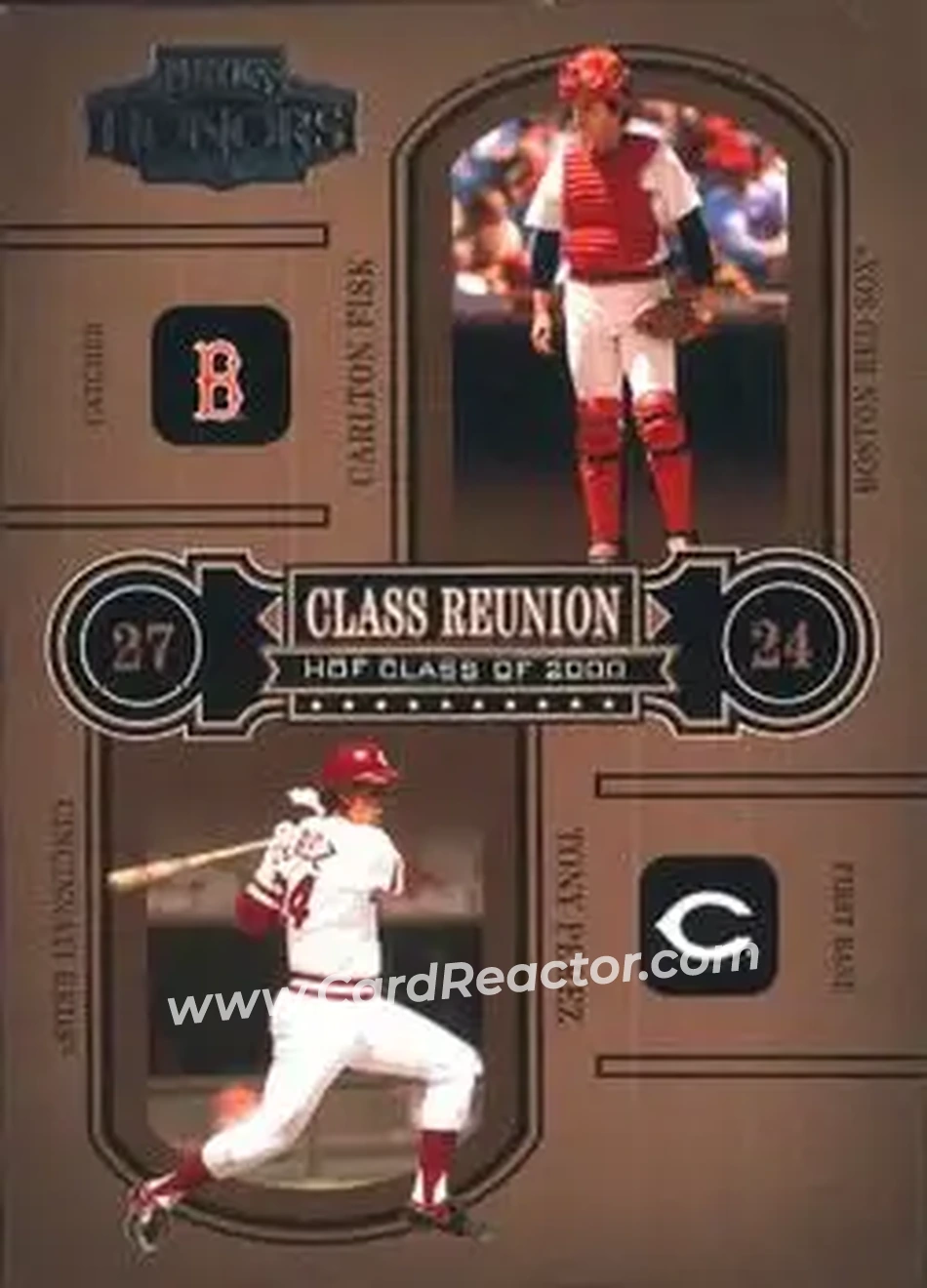 2004 Playoff Honors - Class Reunion #CR-2 - Carlton Fisk - Tony Perez - Front