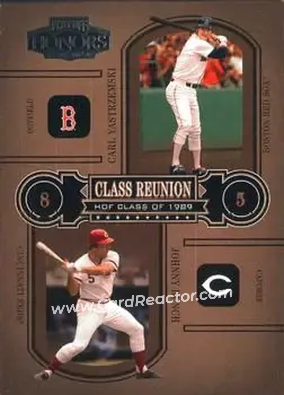 2004 Playoff Honors - Class Reunion #CR-6 - Carl Yastrzemski - Johnny Bench - Front