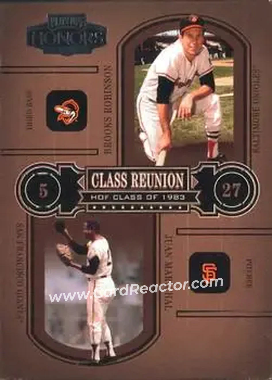 2004 Playoff Honors - Class Reunion #CR-8 - Brooks Robinson - Juan Marichal - Front
