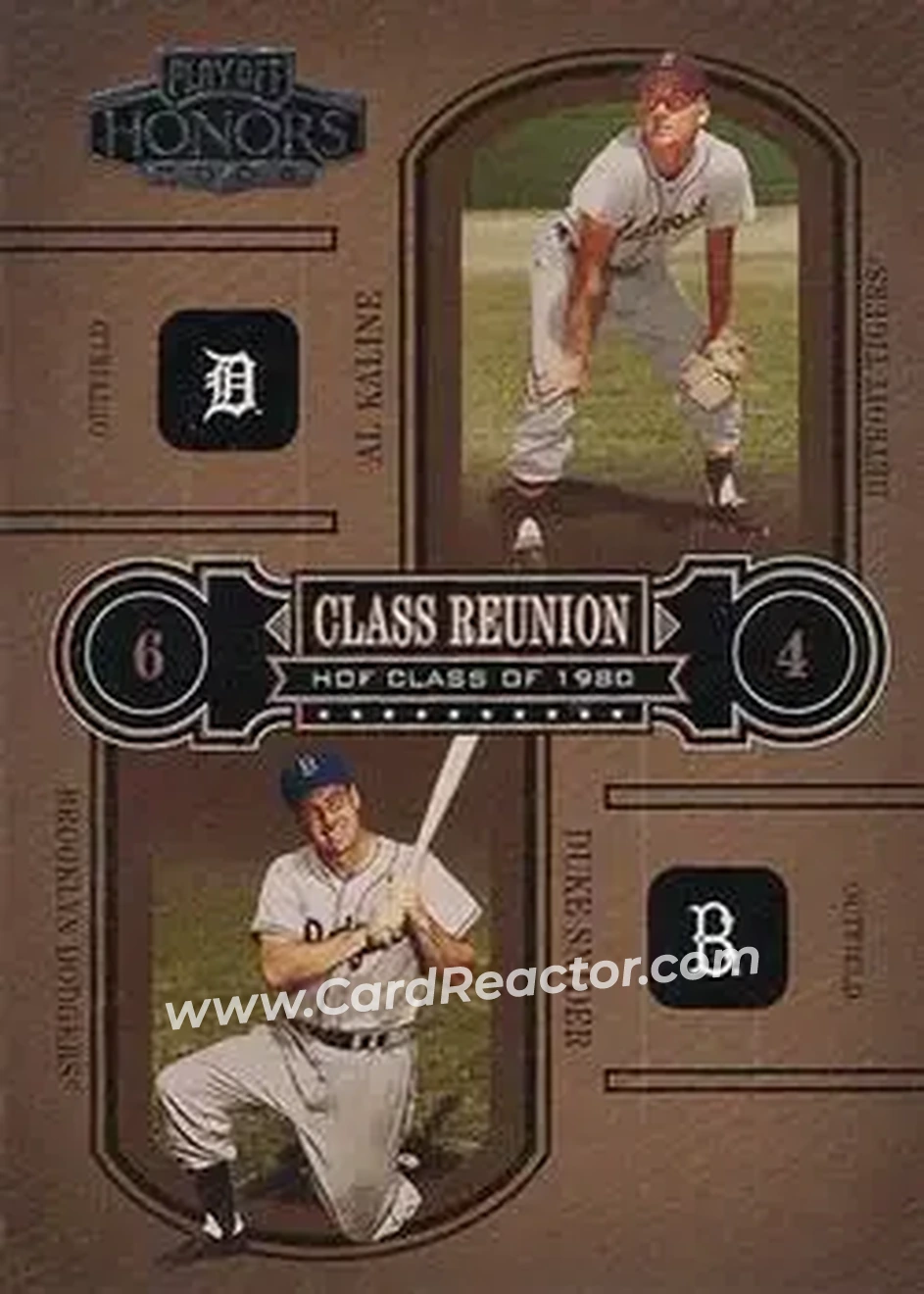 2004 Playoff Honors - Class Reunion #CR-9 - Al Kaline - Duke Snider - Front