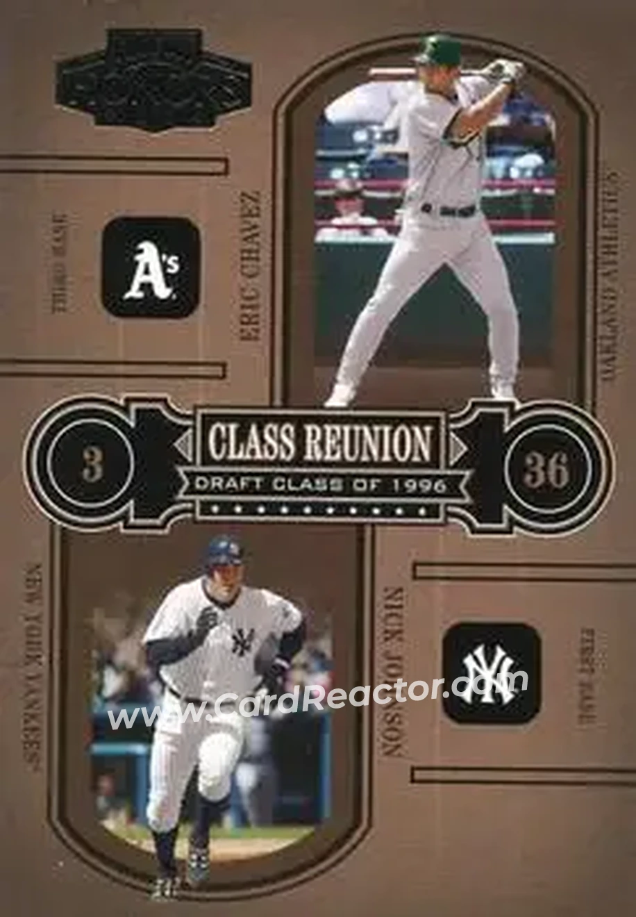 2004 Playoff Honors - Class Reunion #CR-15 - Eric Chavez - Nick Johnson - Front