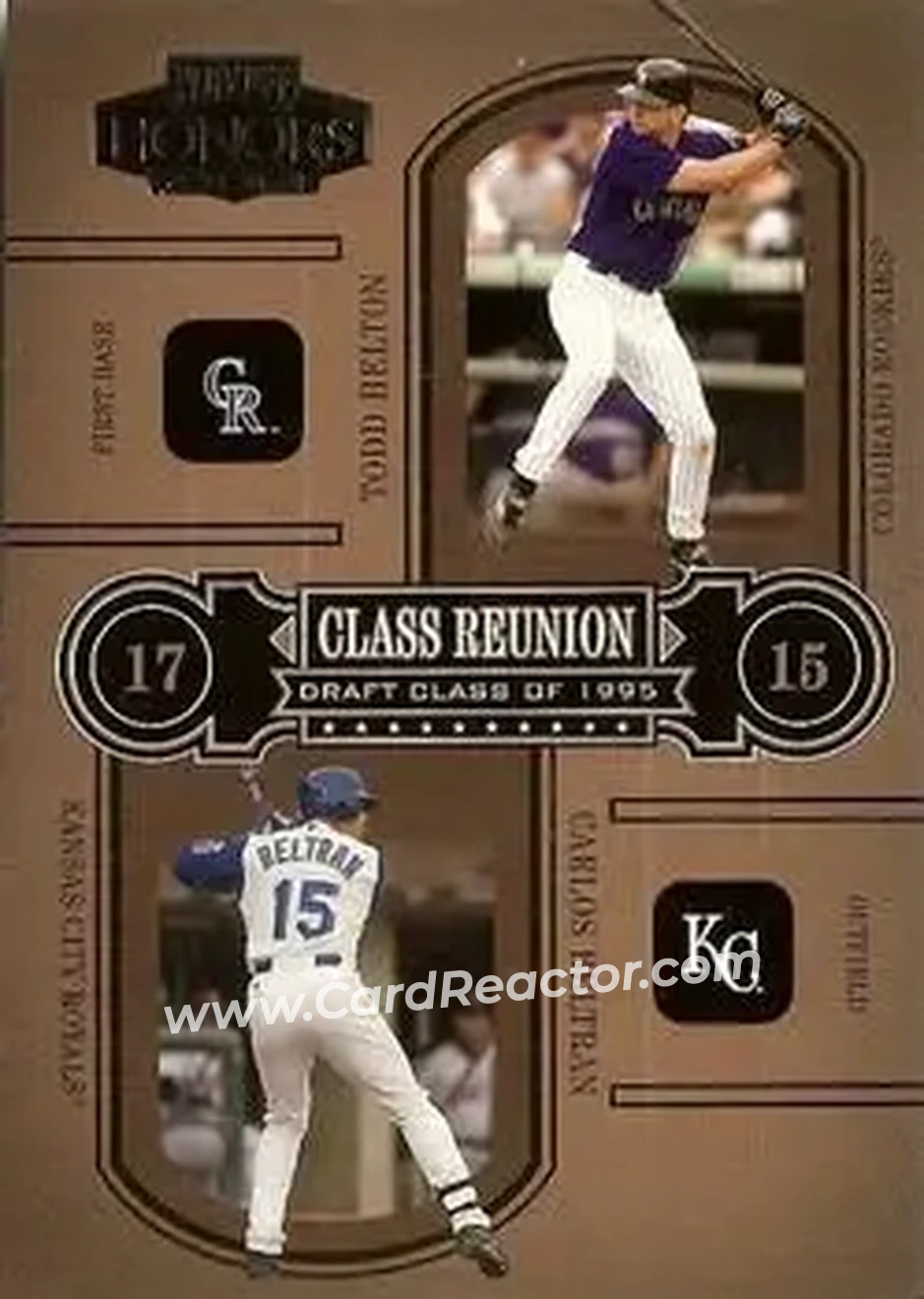 2004 Playoff Honors - Class Reunion #CR-17 - Todd Helton - Carlos Beltran - Front
