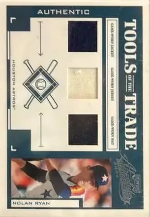 2004 Playoff Absolute Memorabilia - Tools of the Trade Material Trio #TT-107 - Nolan Ryan - Houston Astros