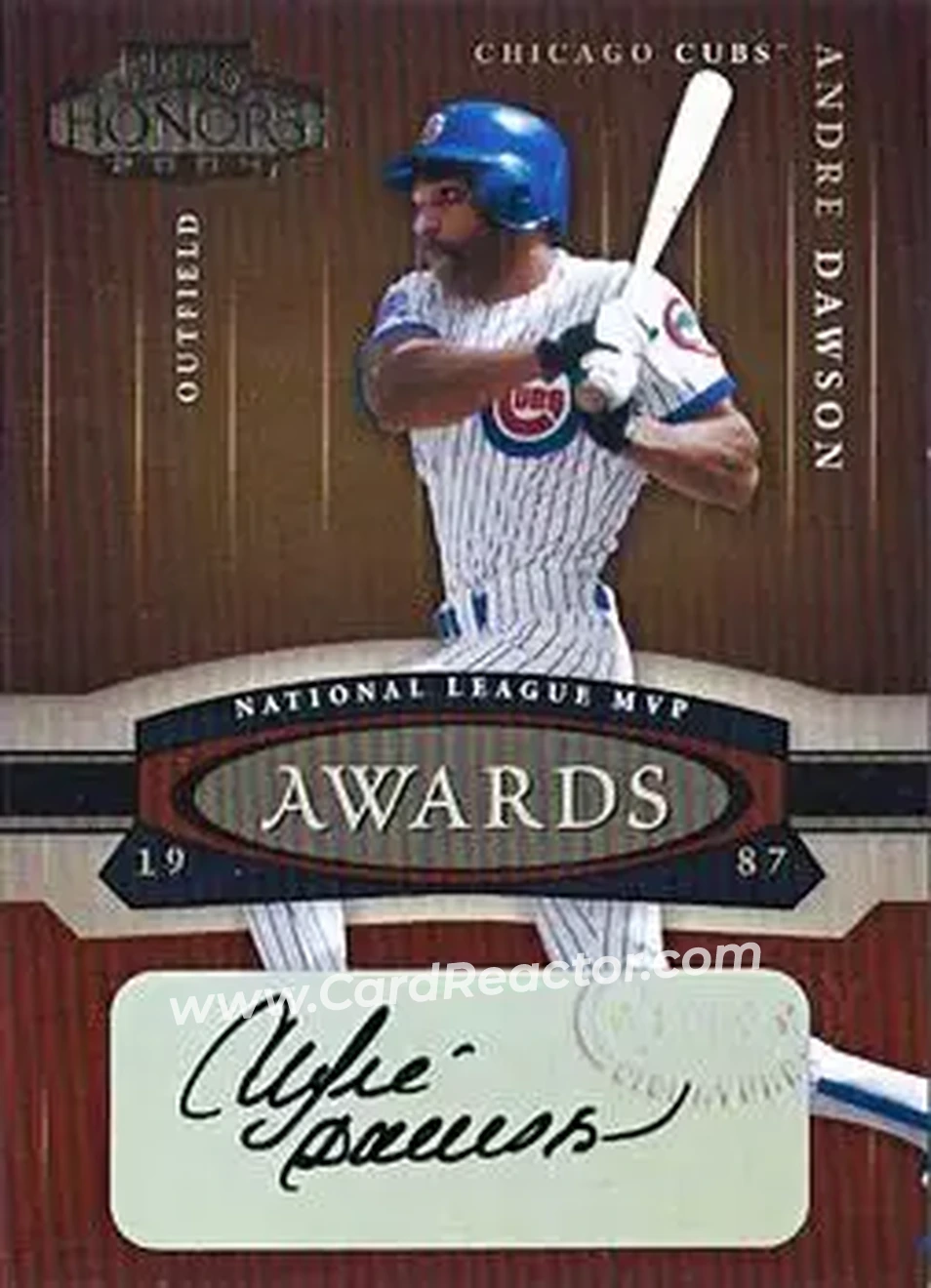 2004 Playoff Honors - Awards Signature #A-13 - Andre Dawson - Chicago Cubs - Front 2004 Playoff Honors - Awards Signature #A-13 - Andre Dawson - Chicago Cubs - Front