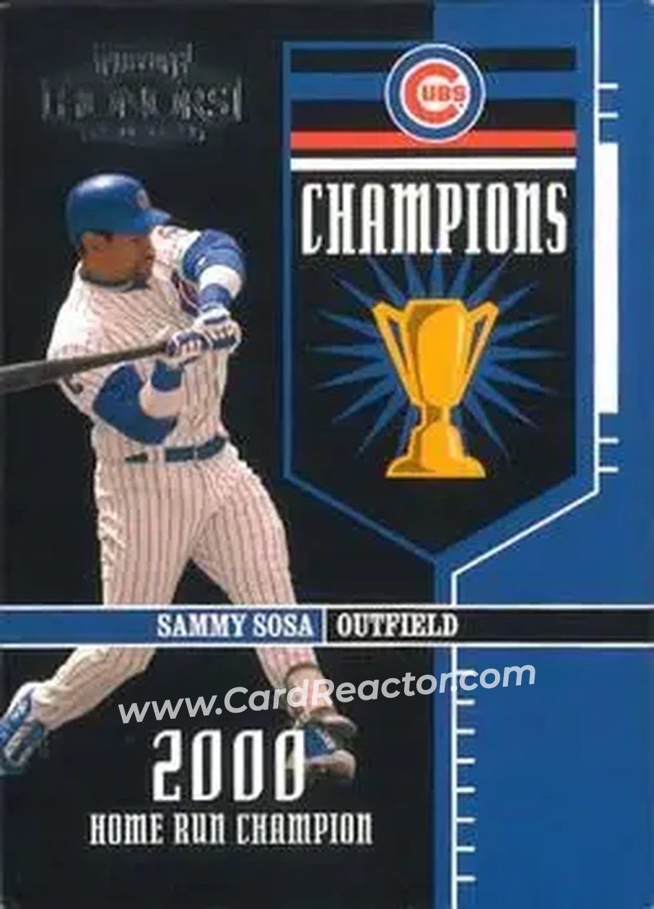 2004 Playoff Honors - Champions #C-15 - Sammy Sosa - Chicago Cubs - Front 2004 Playoff Honors - Champions #C-15 - Sammy Sosa - Chicago Cubs - Front