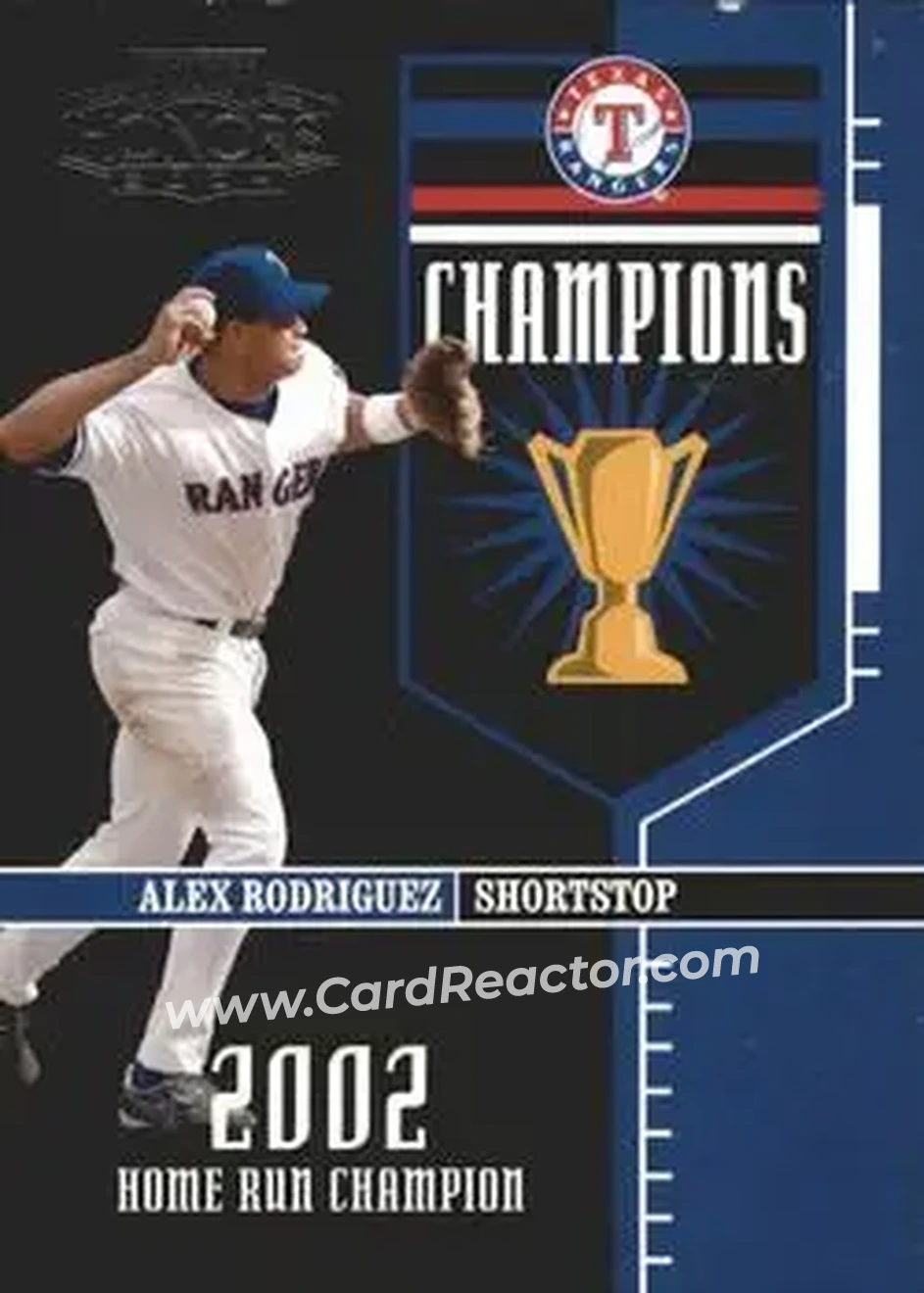 2004 Playoff Honors - Champions #C-20 - Alex Rodriguez - Texas Rangers - Front
