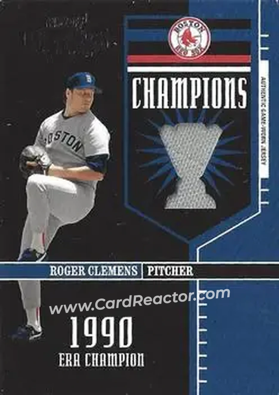 2004 Playoff Honors - Champions Jersey #C-10 - Roger Clemens - Boston Red Sox - Front