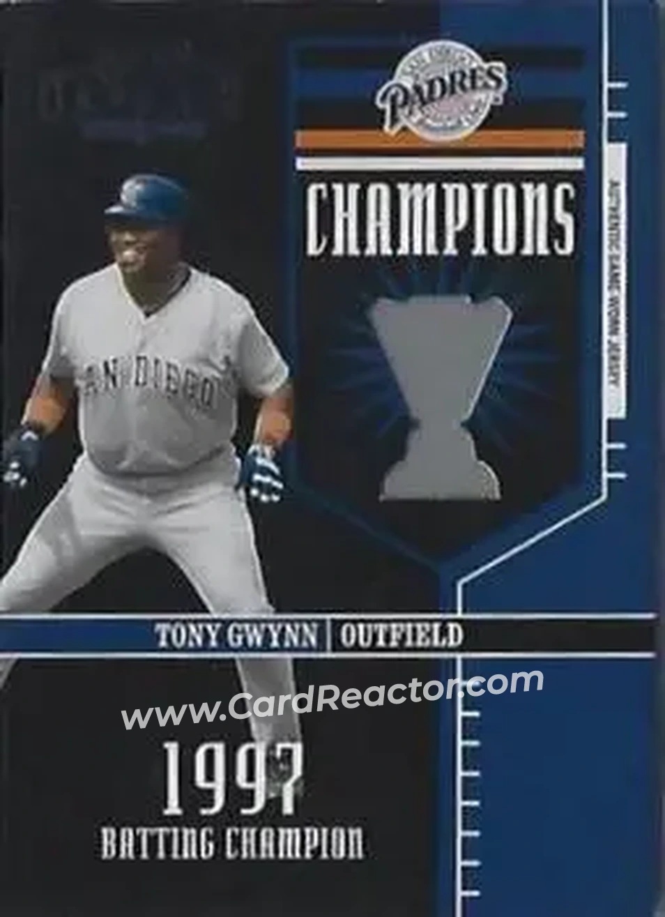 2004 Playoff Honors - Champions Jersey #C-12 - Tony Gwynn - San Diego Padres - Front