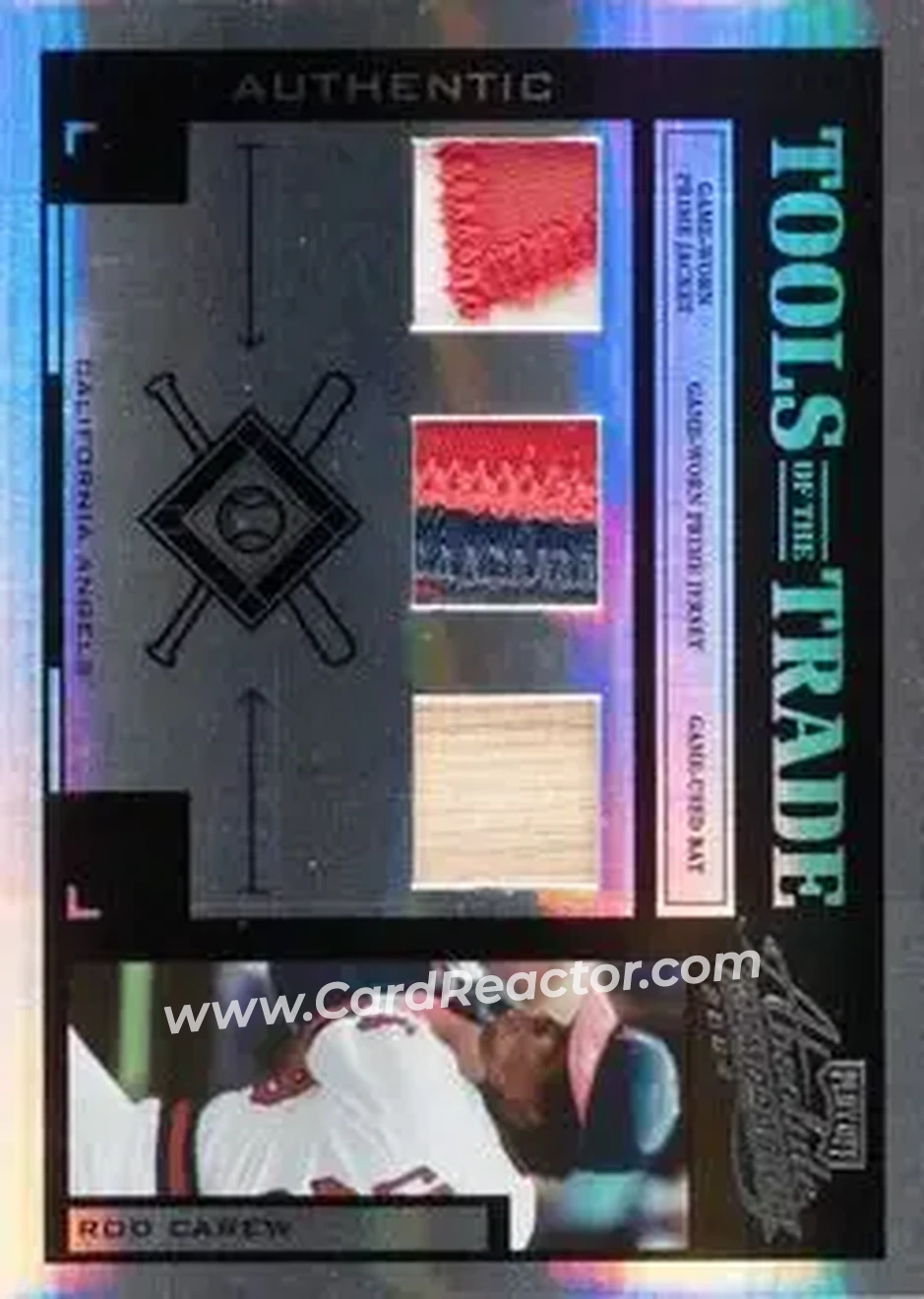 2004 Playoff Absolute Memorabilia - Tools of the Trade Material Trio PS #TT-126 - Rod Carew - California Angels - Front
