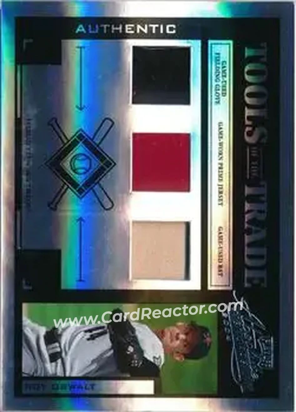 2004 Playoff Absolute Memorabilia - Tools of the Trade Material Trio PS #TT-130 - Roy Oswalt - Houston Astros - Front