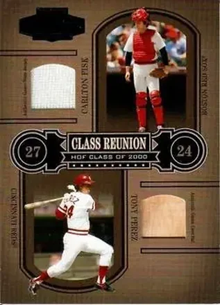 2004 Playoff Honors #CR-2 Class Reunion Material Carlton Fisk - Tony Perez