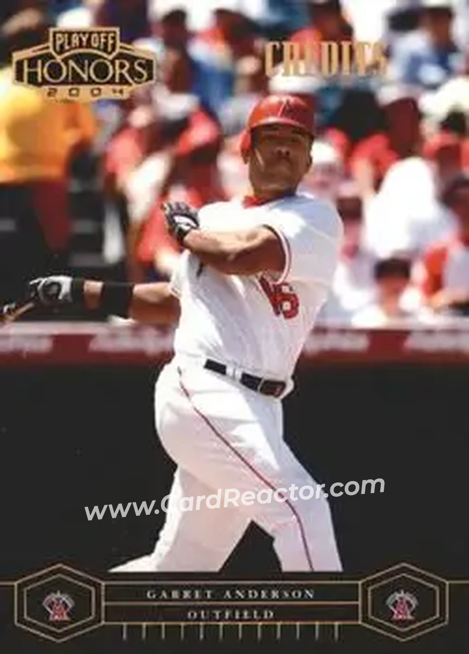 2004 Playoff Honors - Credits Bronze #2 - Garret Anderson - Anaheim Angels - Front