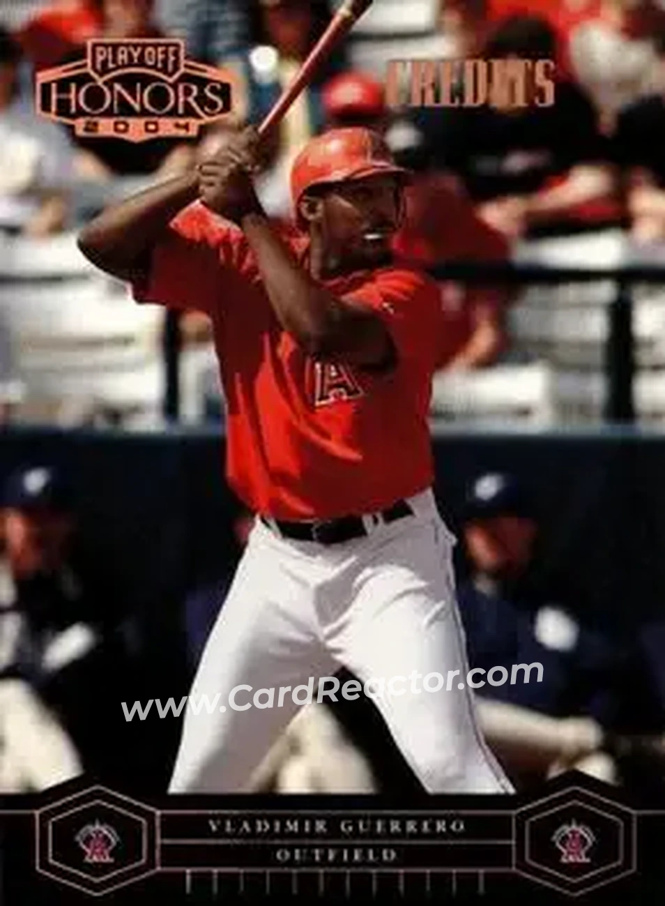 2004 Playoff Honors - Credits Bronze #5 - Vladimir Guerrero - Anaheim Angels - Front
