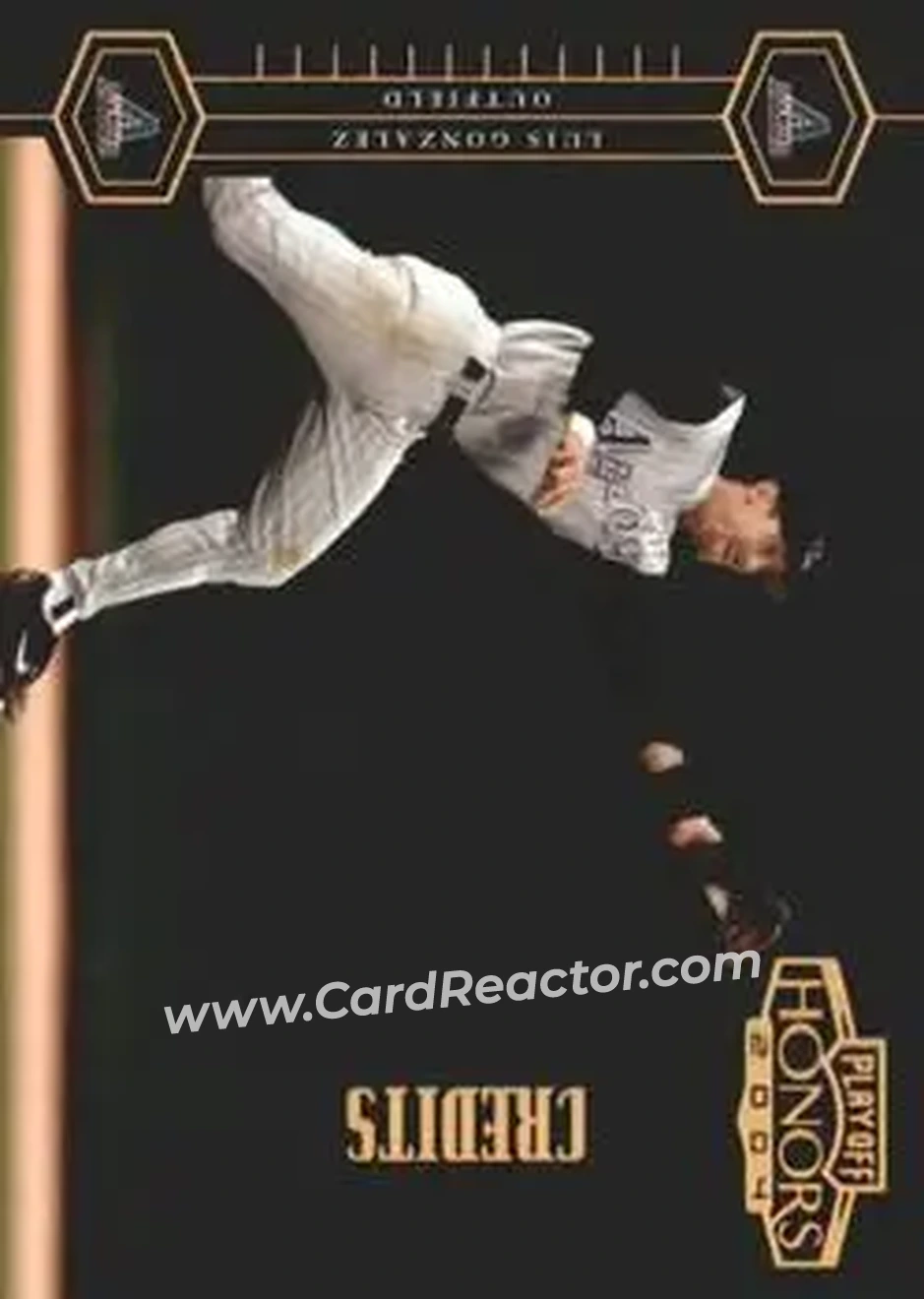 2004 Playoff Honors - Credits Bronze #8 - Luis Gonzalez - Arizona Diamondbacks - Front