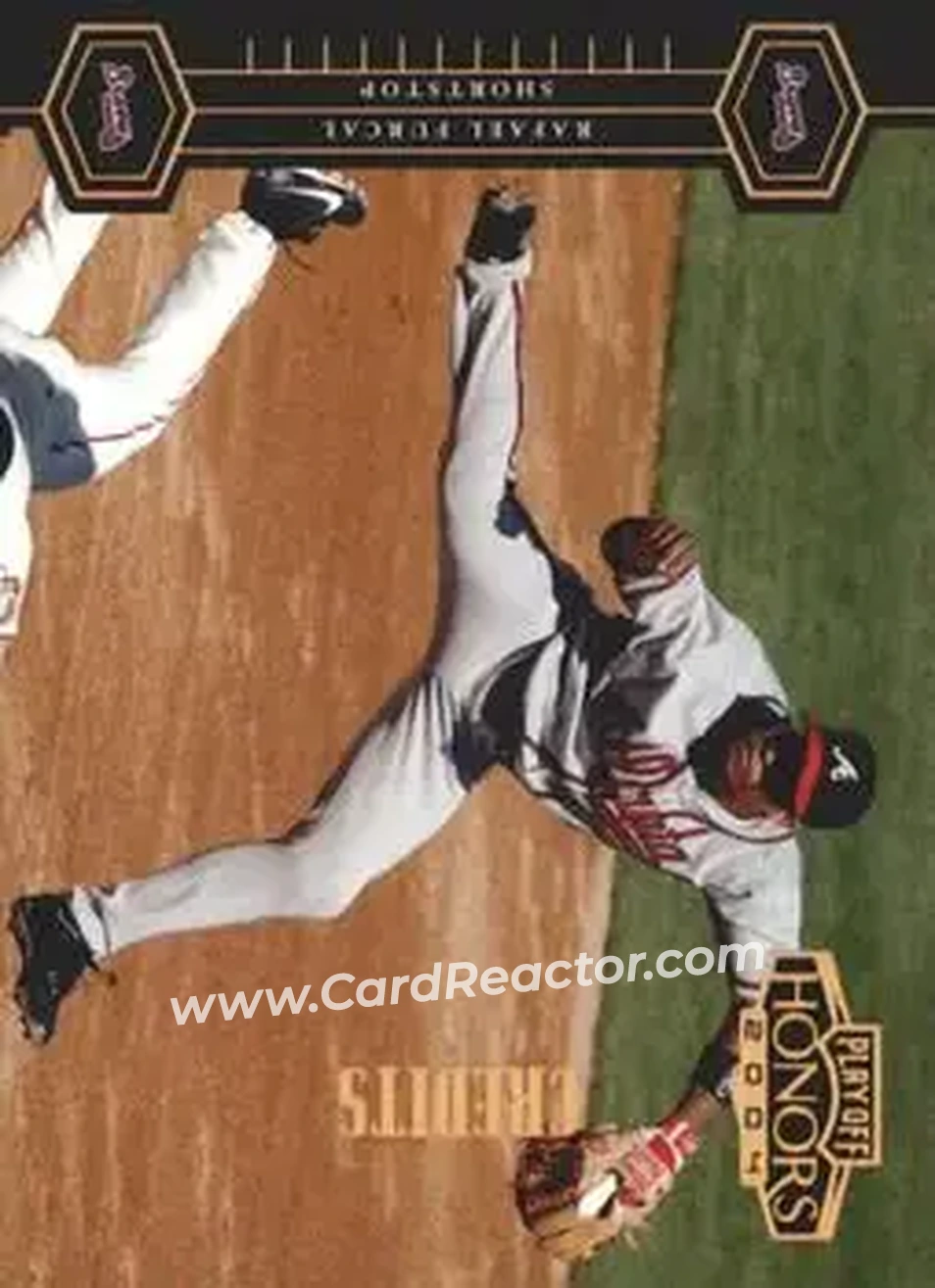 2004 Playoff Honors - Credits Bronze #23 - Rafael Furcal - Atlanta Braves - Front