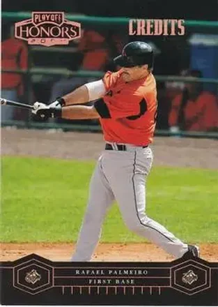 2004 Playoff Honors - Credits Bronze #32 - Rafael Palmeiro - Baltimore Orioles
