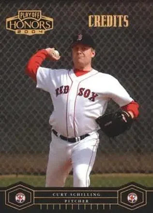 2004 Playoff Honors - Credits Bronze #34 - Curt Schilling - Boston Red Sox
