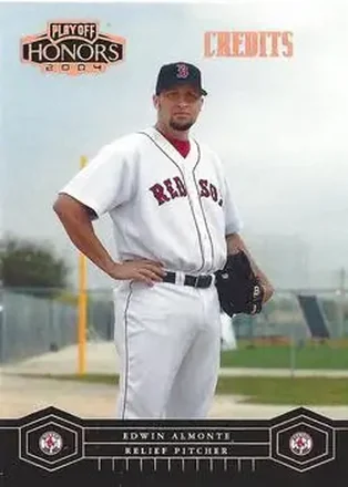 2004 Playoff Honors - Credits Bronze #35 - Edwin Almonte - Boston Red Sox