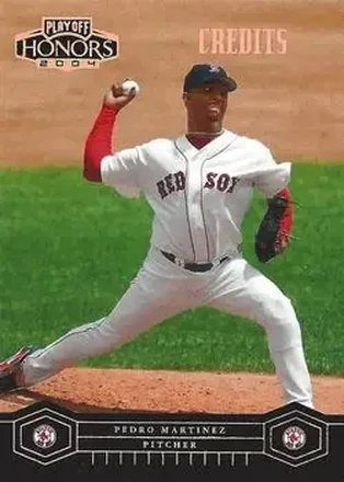 2004 Playoff Honors - Credits Bronze #40 - Pedro Martinez - Boston Red Sox